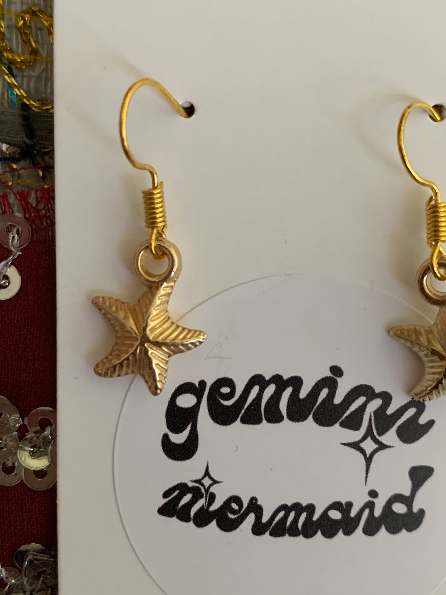 Gold Starfish Earrings