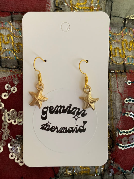 Gold Starfish Earrings