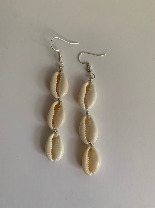 3 Tier Shell Earrings