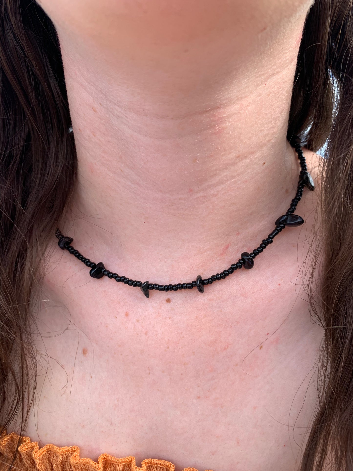 Crystal Clear Necklace - Black